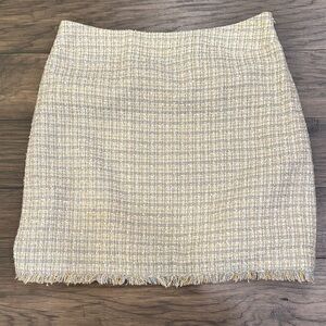 Chic Tweed Tan Skirt